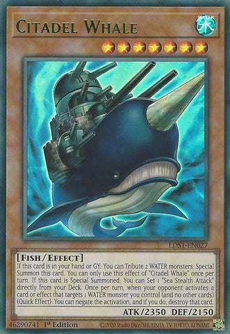 Citadel Whale (Green) [LDS1-EN027] Ultra Rare