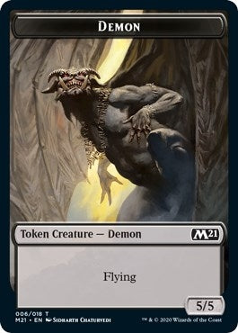 Demon Zombie Double sided Token (6) [M21]