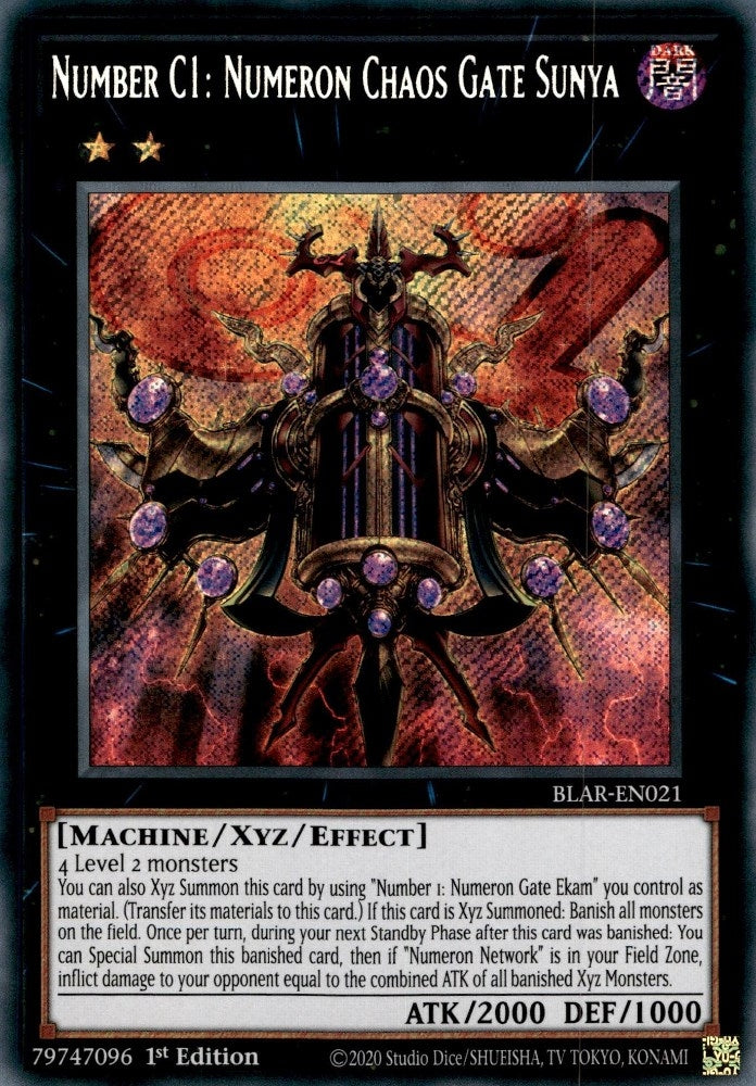 Number C1 Numeron Chaos Gate Sunya (BLAR-EN021) [BLAR]