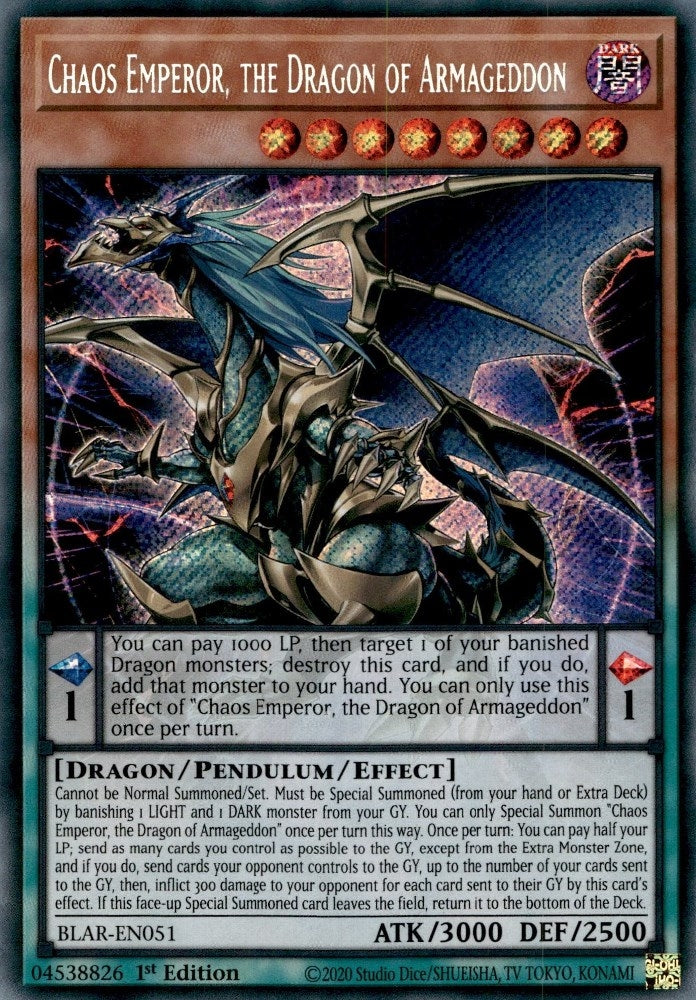 Chaos Emperor the Dragon of Armageddon (BLAR-EN051) [BLAR]