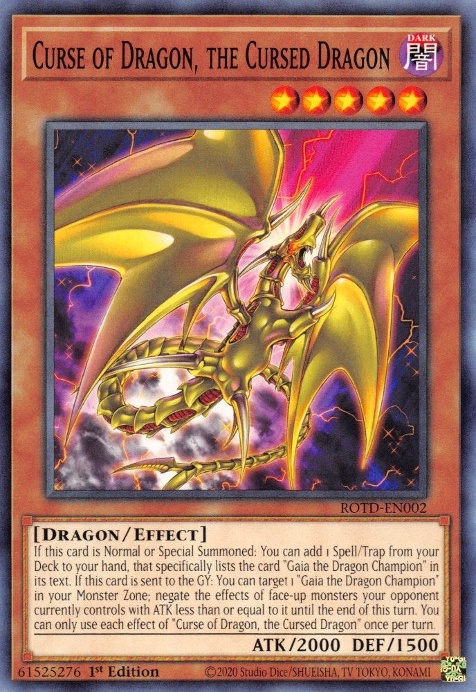 Curse of Dragon the Cursed Dragon (ROTD-EN002) [ROTD]