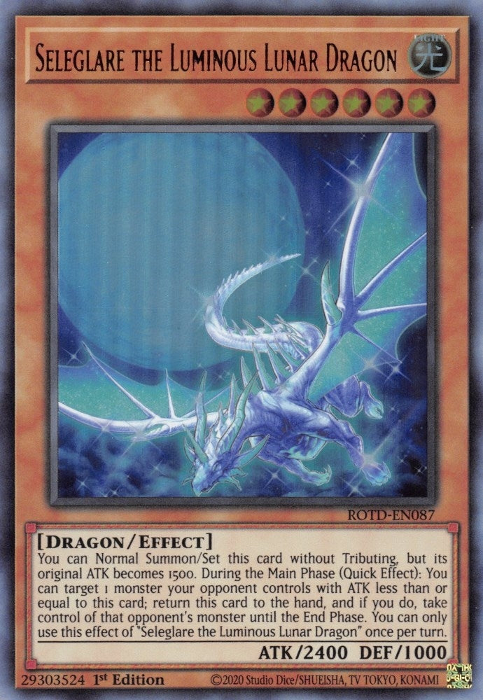 Seleglare the Luminous Lunar Dragon (ROTD-EN087) [ROTD]