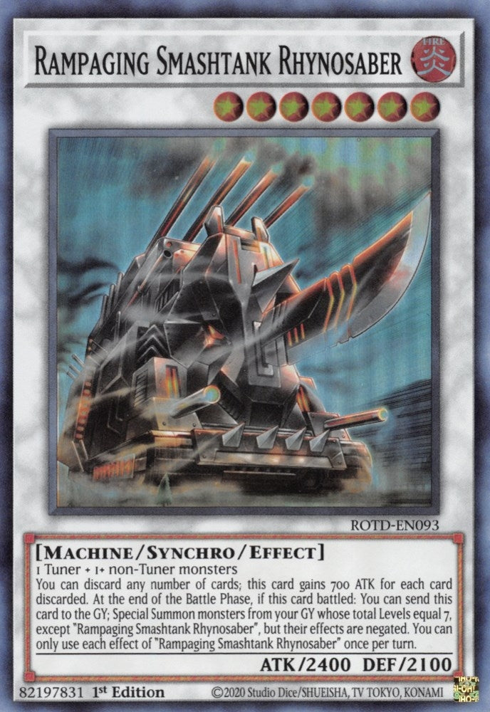 Rampaging Smashtank Rhynosaber (ROTD-EN093) [ROTD]