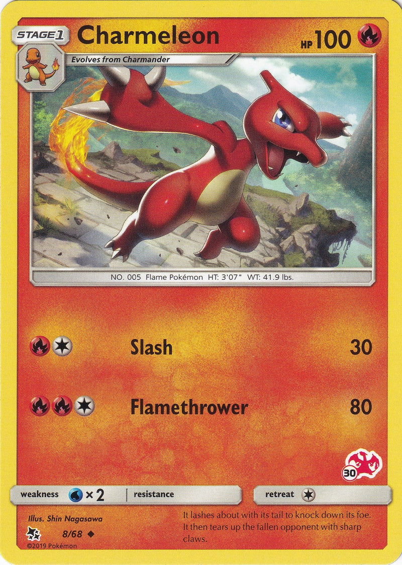 Charmeleon 8 68 30 Charizard Stamped (008/068) [BTA]