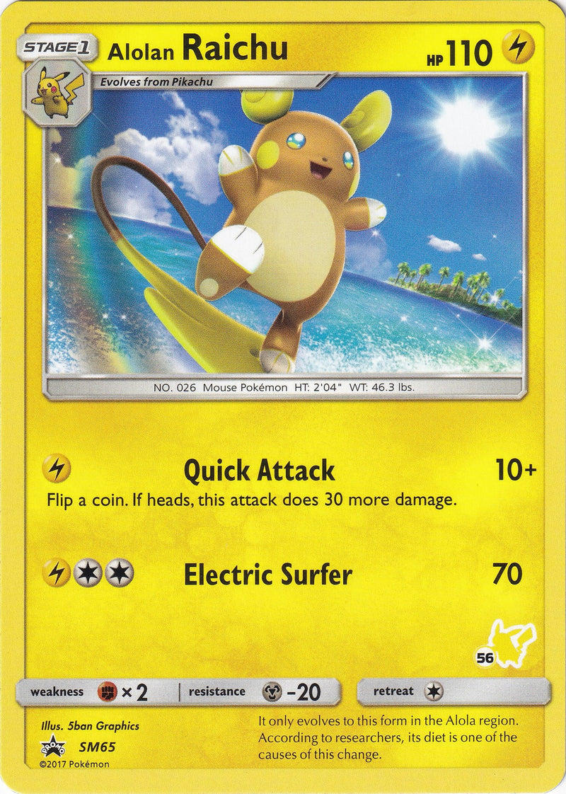 Alolan Raichu SM65 56 Pikachu Stamped (SM65) [BTA]