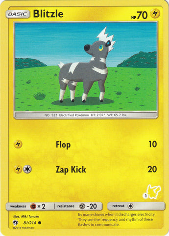 Blitzle 81 214 1 Pikachu Stamped (081/214) [BTA]