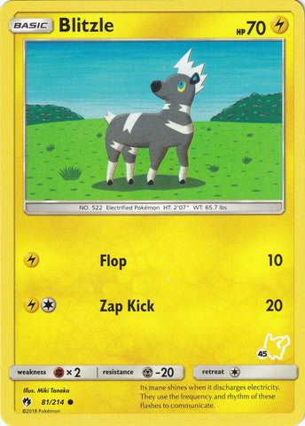 Blitzle 81 214 45 Pikachu Stamped (081/214) [BTA]