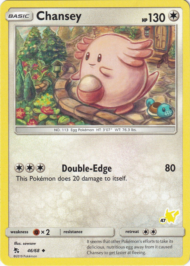 Chansey 46 68 47 Pikachu Stamped (046/068) [BTA]