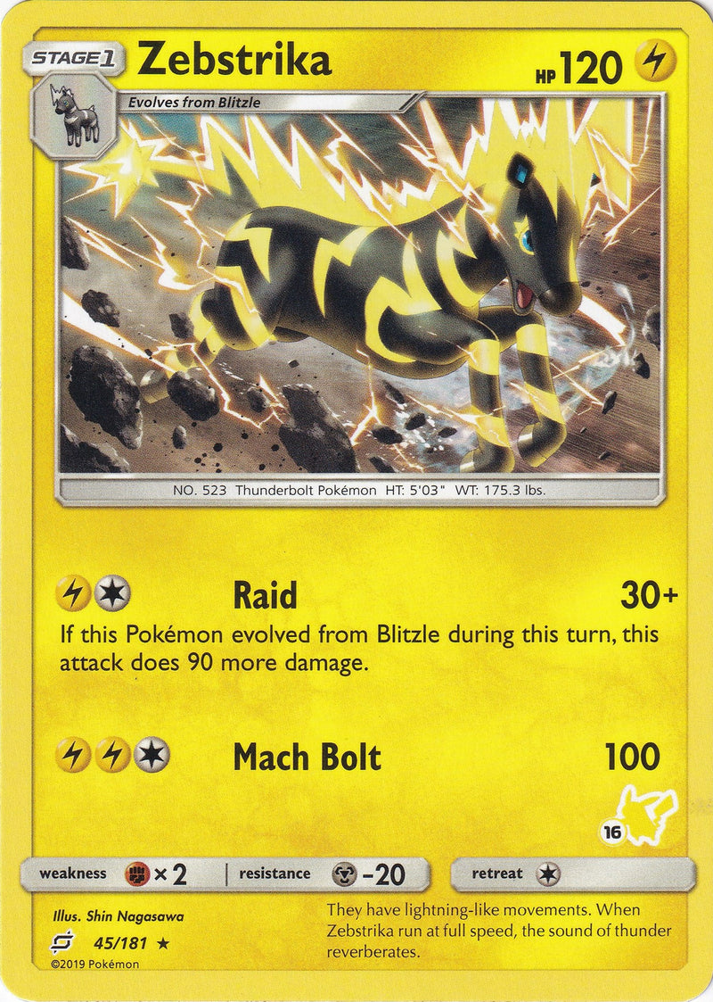 Zebstrika 45 181 16 Pikachu Stamped (045/181) [BTA]
