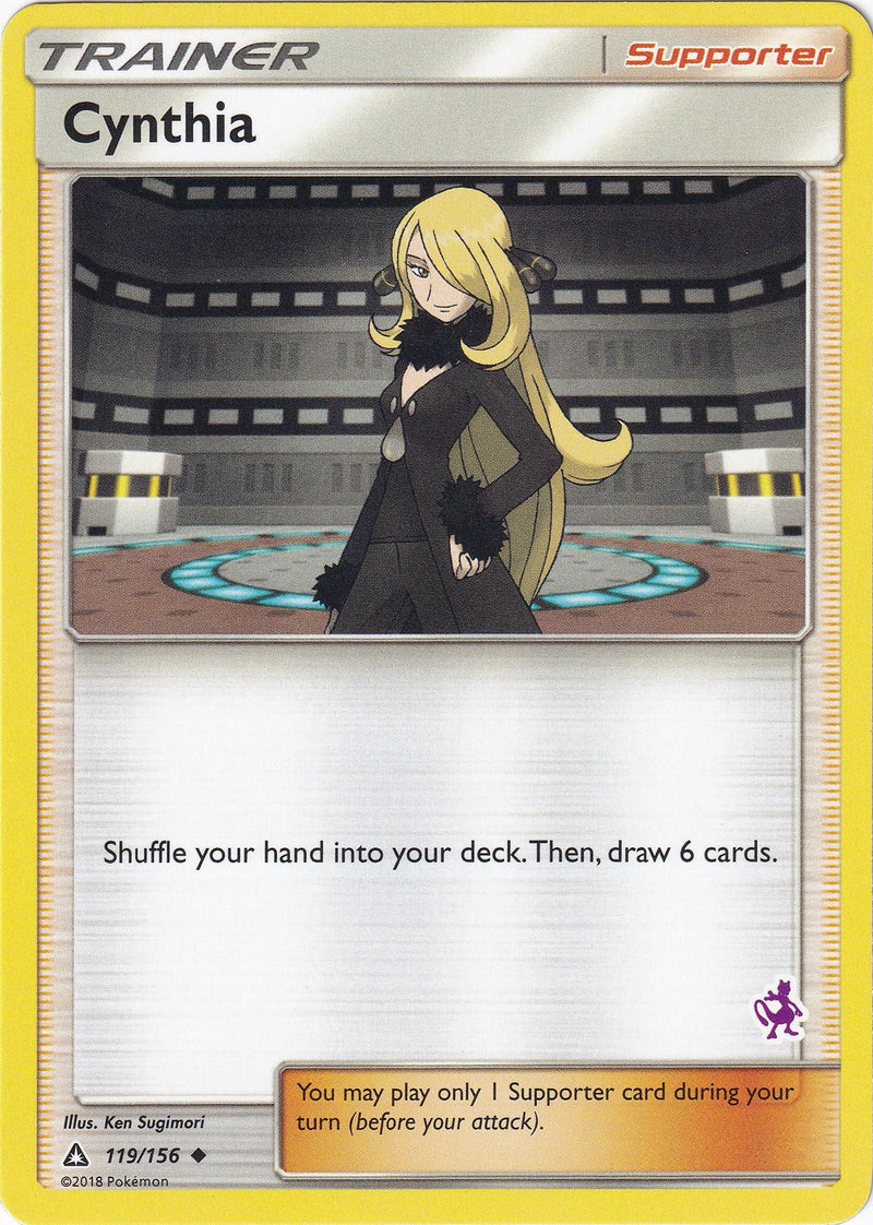 Cynthia 119 156 Mewtwo Stamped (119/156) [BTA]