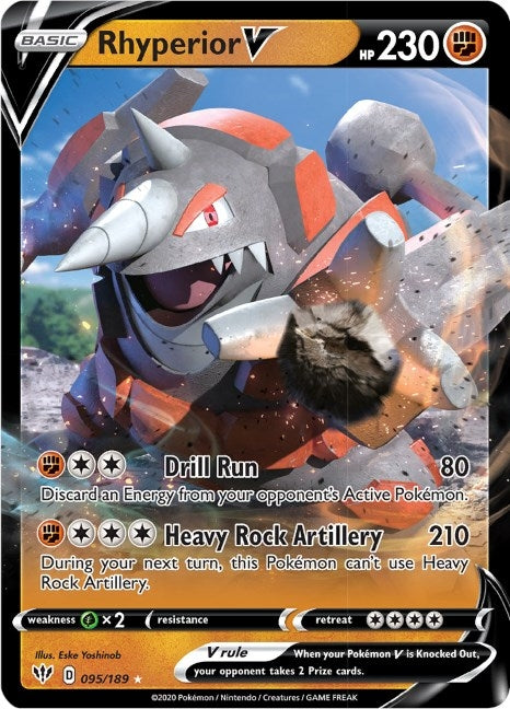Rhyperior V (095/189) (SWSH03: Darkness Ablaze)