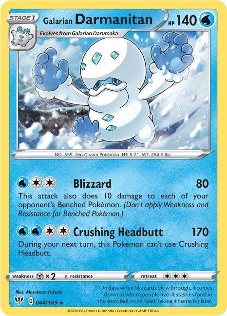 Galarian Darmanitan 44 189 Cracked Ice Holo (044/189) [PR]
