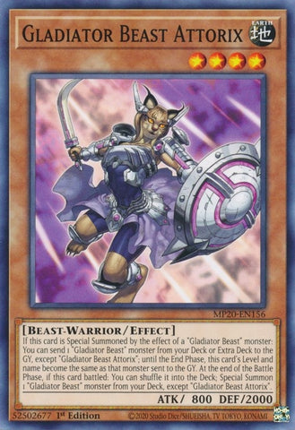 Gladiator Beast Attorix (MP20-EN156) [MP20]
