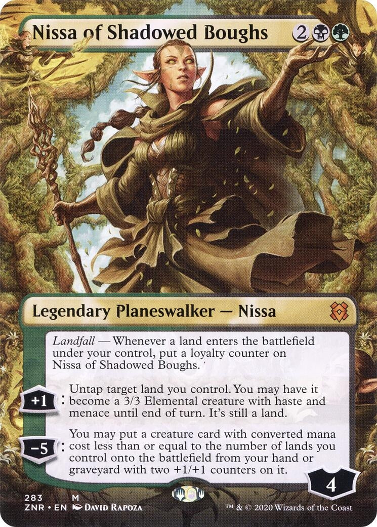 Nissa of Shadowed Boughs Borderless (283) [ZNR]