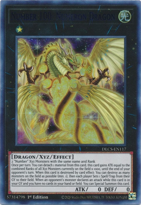 Number 100 Numeron Dragon Green (DLCS-EN117) [DLCS]