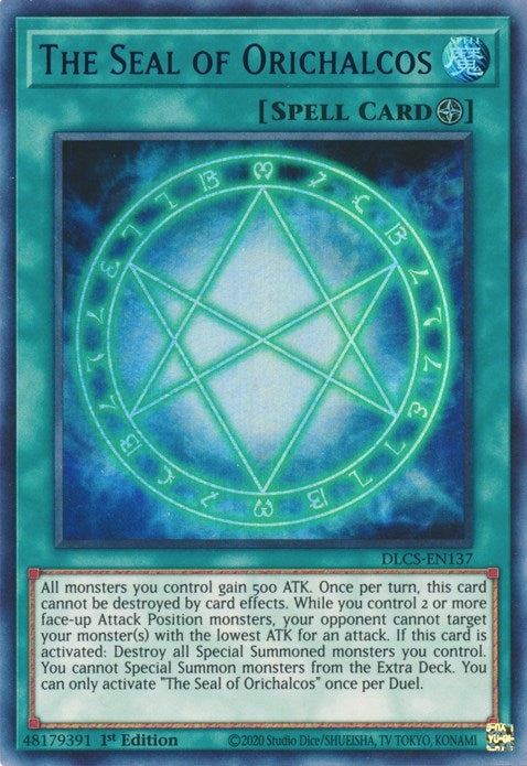 The Seal of Orichalcos Blue (DLCS-EN137) [DLCS]