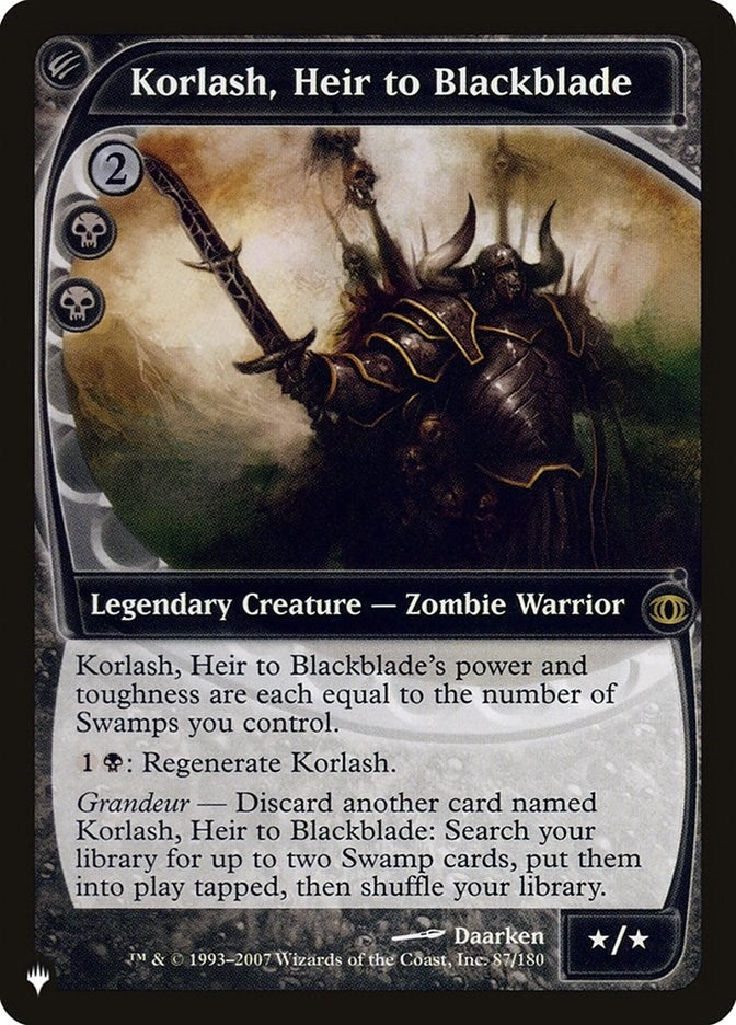 Korlash Heir to Blackblade (87) [LIST]