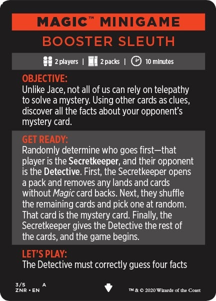 Magic Minigame Booster Sleuth (3) [ZNR]