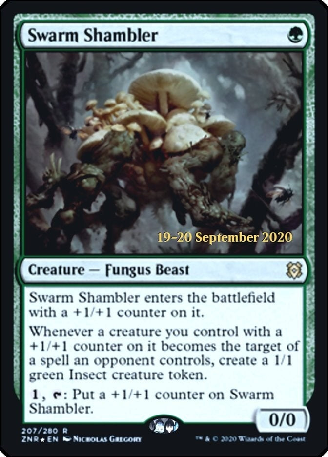 Swarm Shambler [Zendikar Rising Prerelease Promos]