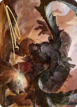 Moraug, Fury of Akoum Art Card (Gold-Stamped Signature) [Zendikar Rising Art Series]