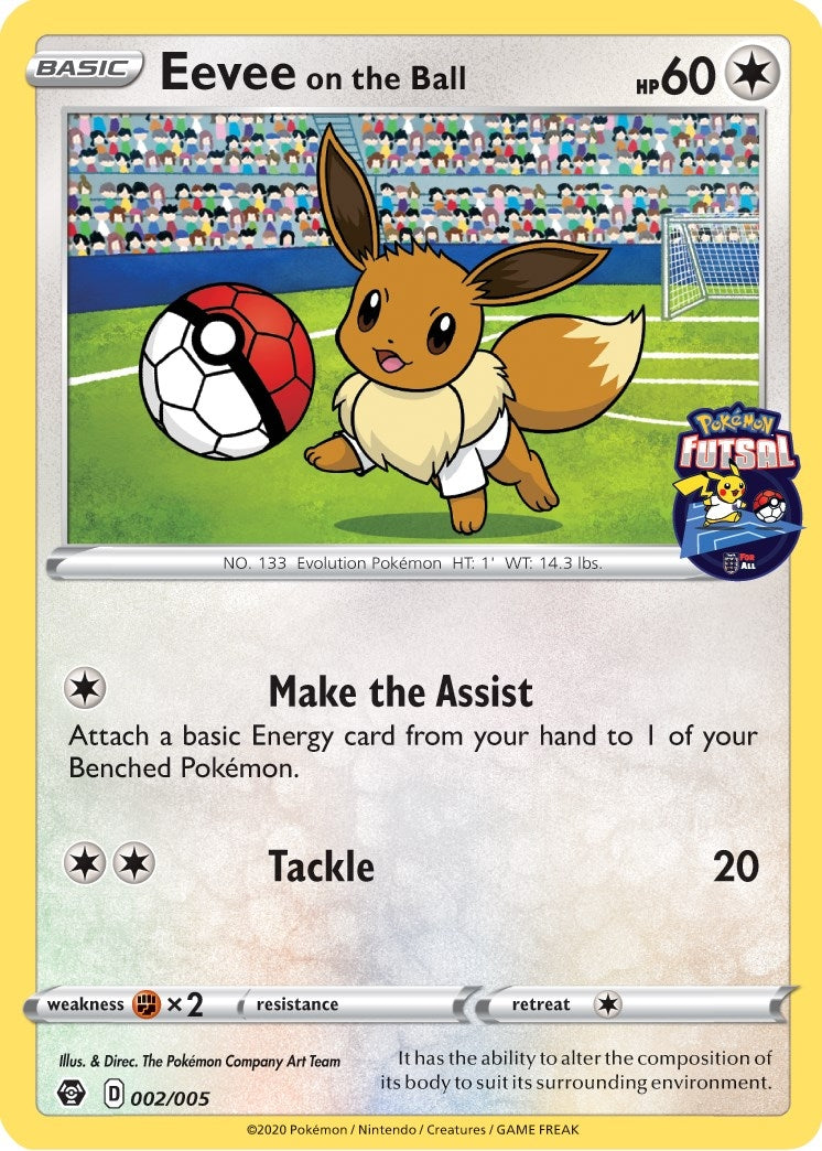 Eevee on the Ball 002 005 Pokemon Futsal (002/005) [MCAP]