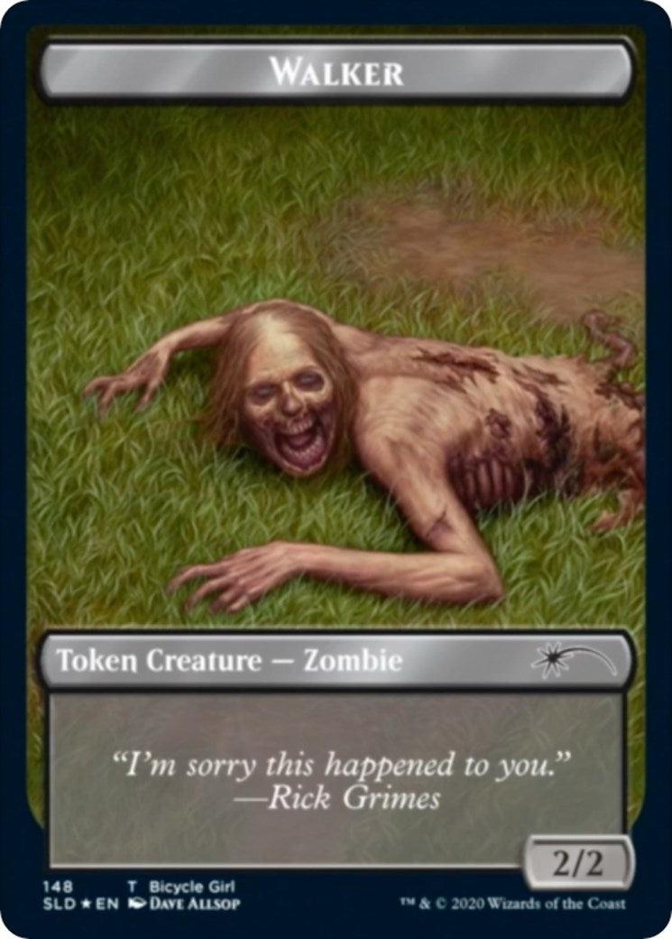 Walker Bicycle Girl Well Walker Double sided Token (148) [SLD]