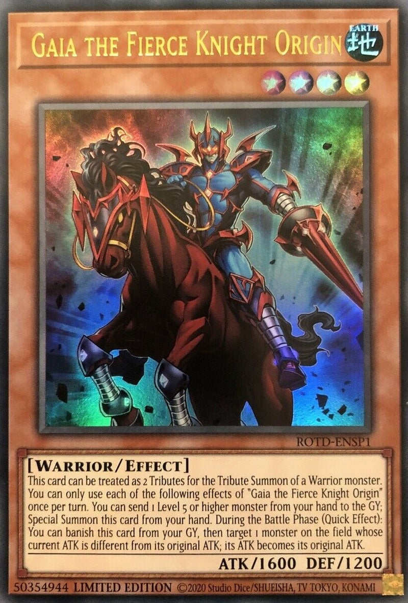 Gaia the Fierce Knight Origin Ultra Rare (ROTD-ENSP1) [ROTD]