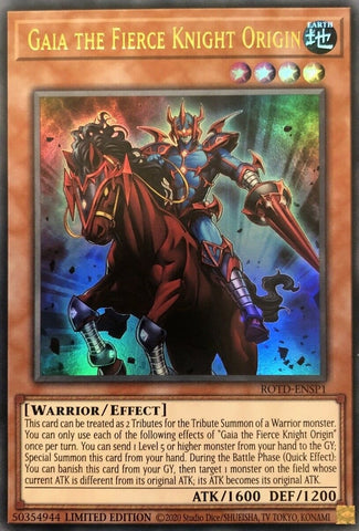 Gaia the Fierce Knight Origin Ultra Rare (ROTD-ENSP1) [ROTD]