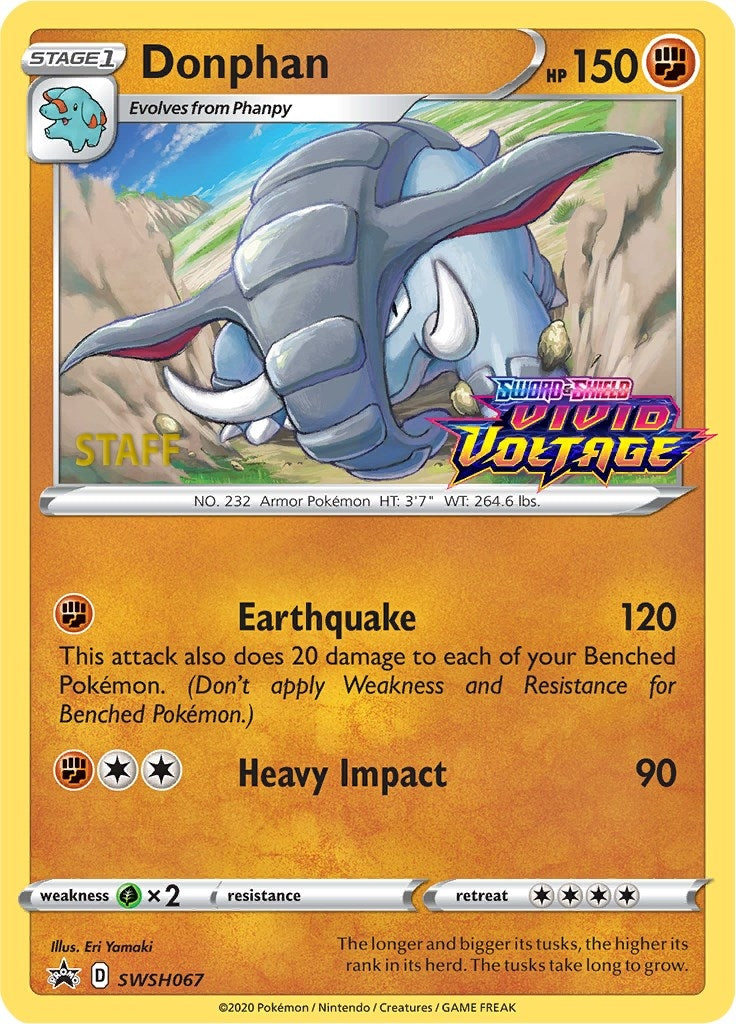 Donphan SWSH067 Prerelease Staff (SWSH067) [SWSD]