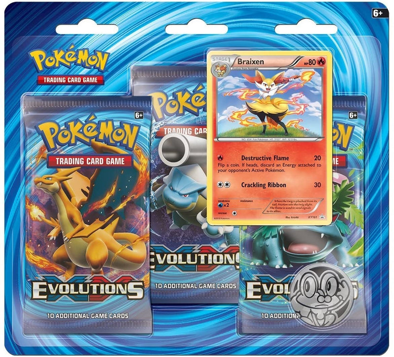 XY Evolutions 3 Pack Blister Braixen [EVO]