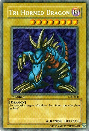 Tri Horned Dragon LOB 000 (LOB-000) [LOB]