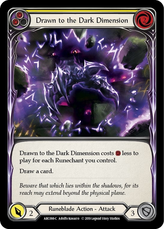 Drawn to the Dark Dimension Yellow (ARC098) [ARC]