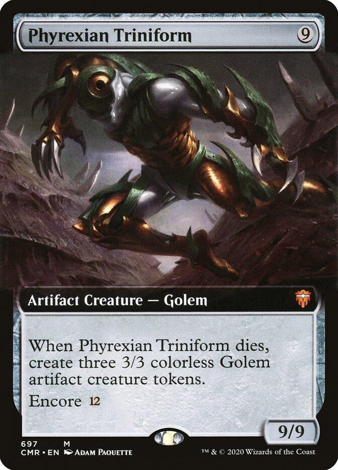 Phyrexian Triniform Extended Art (697) [CMR]