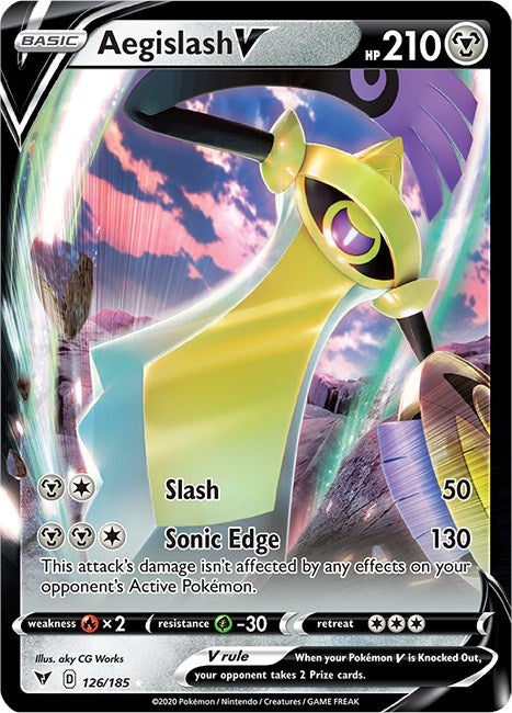 Aegislash V (126/185) (SWSH04: Vivid Voltage)