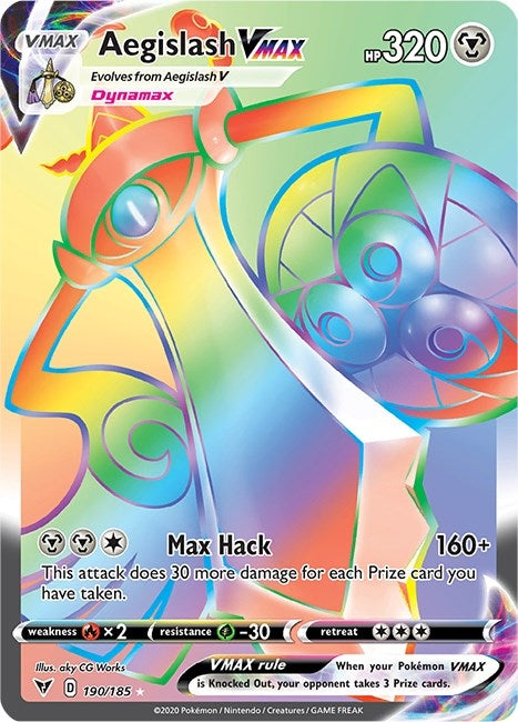 Aegislash VMAX (Secret) (190/185) (SWSH04: Vivid Voltage)