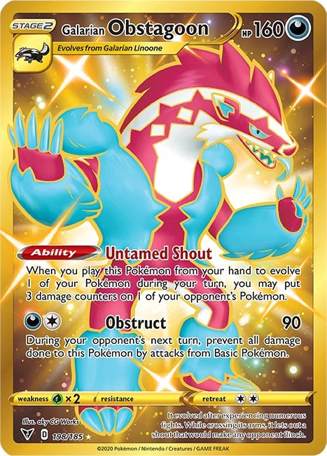 Galarian Obstagoon Secret (198/185) [SWSH04]
