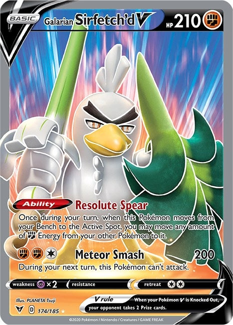Galarian Sirfetch'd V (Full Art) (174/185) (SWSH04: Vivid Voltage)
