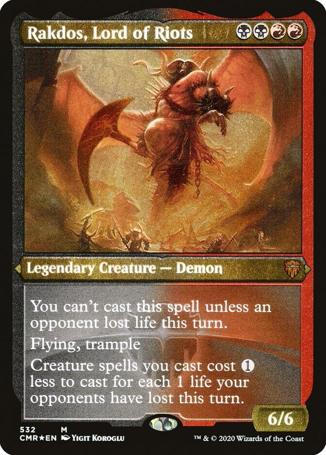 Rakdos Lord of Riots Foil Etched (532) [CMR]