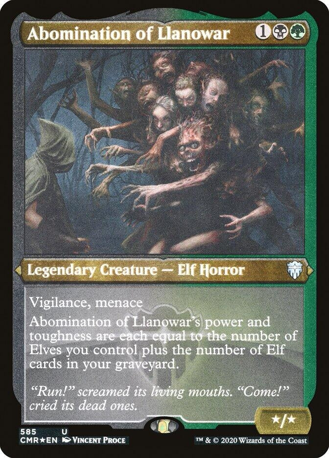 Abomination of Llanowar Foil Etched (585) [CMR]