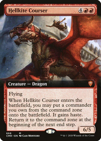 Hellkite Courser Extended Art (666) [CMR]