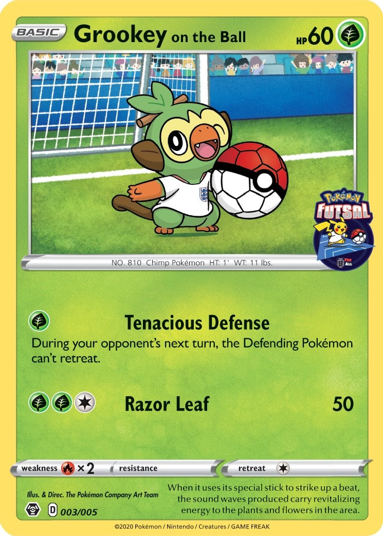 Grookey on the Ball 003 005 Pokemon Futsal (003/005) [MCAP]