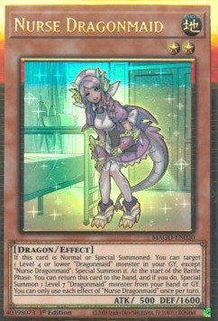 Nurse Dragonmaid [MAGO-EN020] Premium Gold Rare