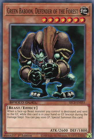 Green Baboon Defender of the Forest (SBCB-EN053) [SBCB]