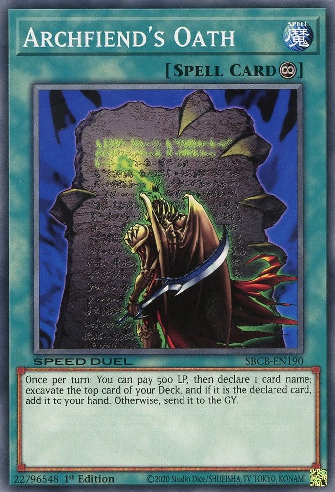 Archfiends Oath (SBCB-EN190) [SBCB]