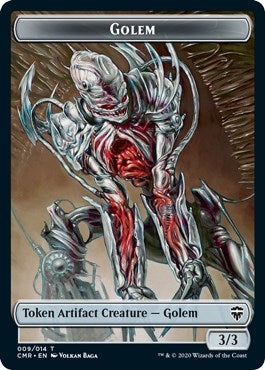 Golem // Zombie Double-Sided Token [Commander Legends Tokens]