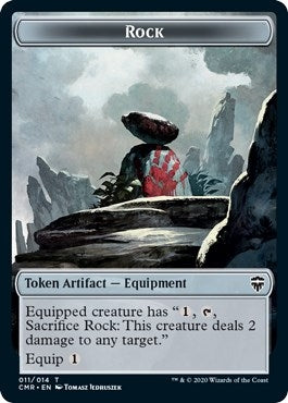 Rock Salamander Warrior Double sided Token [CMR]