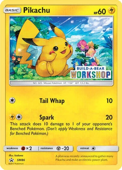 Pikachu SM86 Build A Bear Workshop Exclusive (SM86) [MCAP]