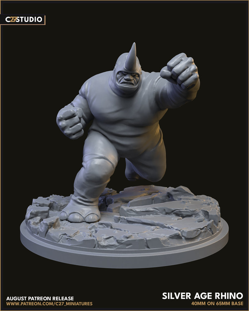 Silver Age Rhino - Marvel MCP-Compatible Resin Miniature