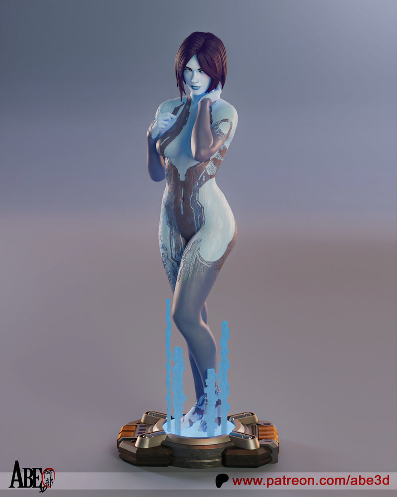 Cortana Resin Statue - view 1