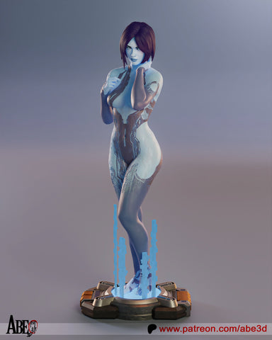 Cortana Resin Statue - view 1
